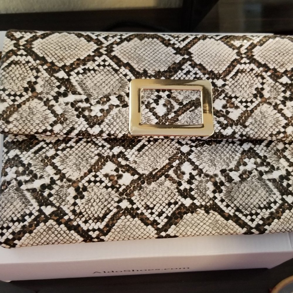 Snakeskin clutch purse